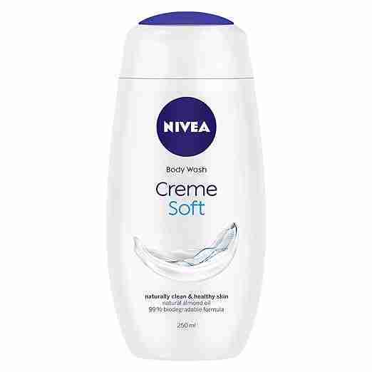 NIVEA Crème Soft 250ml Body Wash| Shower Gel with Natural Almond Oil|Clean, Healthy & Moisturized Skin|Microplastic Free