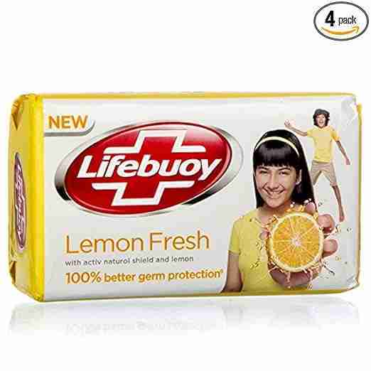 Lifebuoy Lemon Fresh Soap Bar, 4x125g