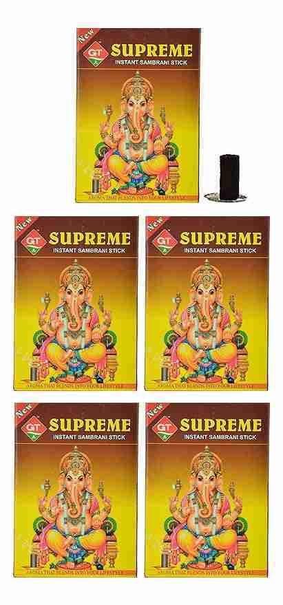 GT Supreme Bakelite Sambrani (3 cm, Black)