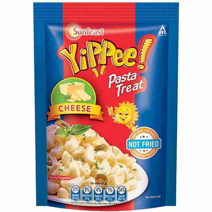 Sunfeast YiPPee! Tricolor Pasta | Cheesy and Soft Suji, Rawa Pasta | Masala | 35g Pack