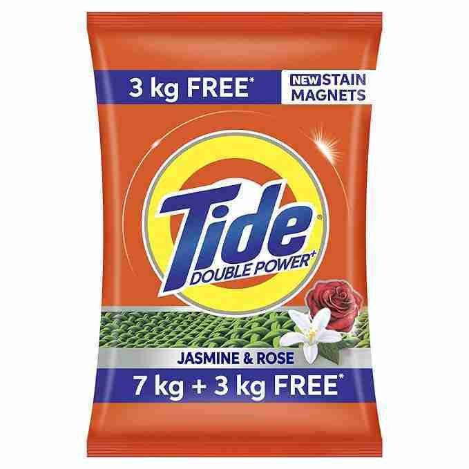 Tide Plus Double Power Detergent Washing Powder Jasmine & Rose 7kg + 3kg FREE