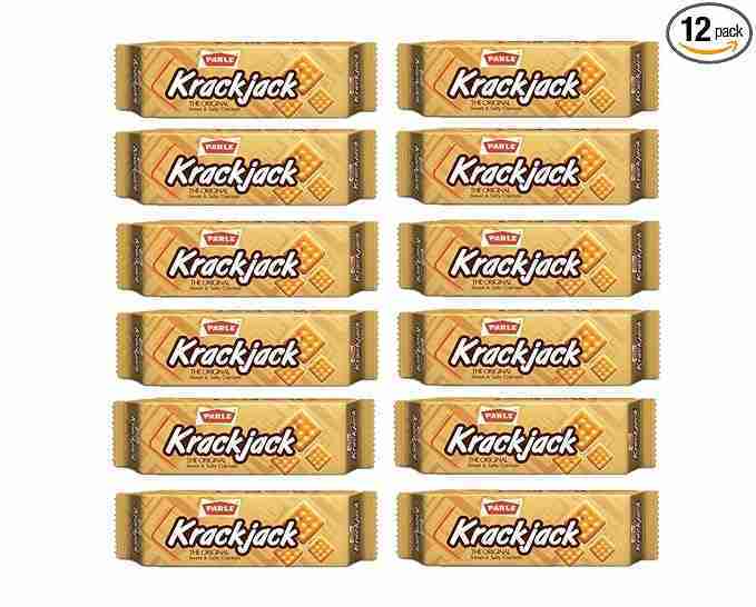 Parle Krack Jack Biscuit 63g (PAck Of 12) - UNIQUE