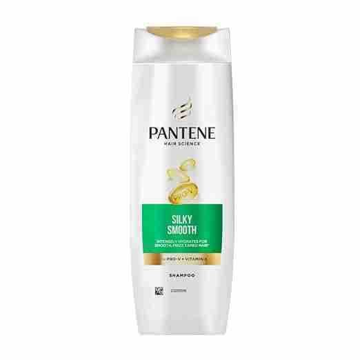 Pantene Hair Science Silky Smooth Shampoo 180ml with Pro-Vitamins & Vitamin E for hydrated, frizz free hair,for all hair types, shampoo for women & men, shampoo for frizzy and dry hair