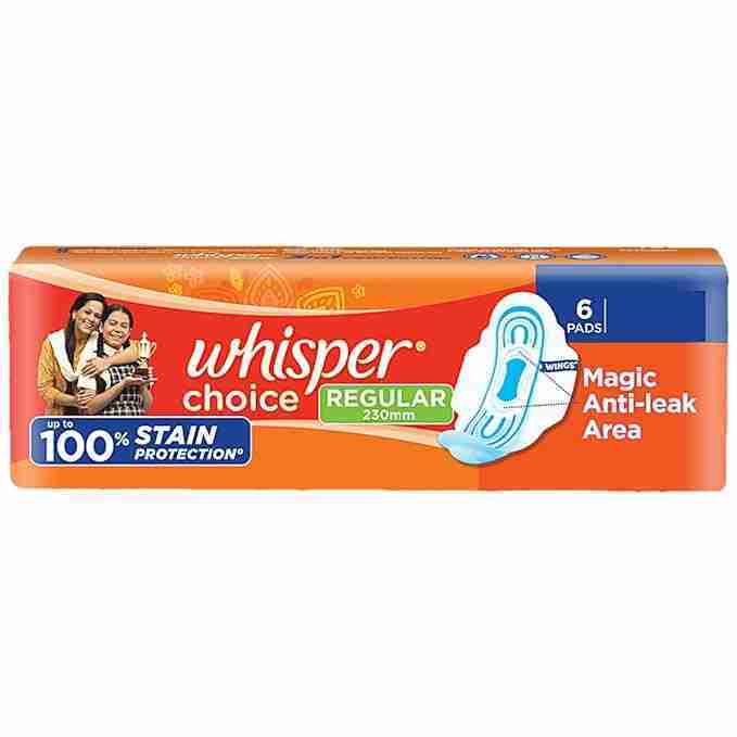 Whisper Choice Regular|6 Pads| - UNIQUE