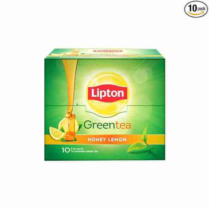 Lipton Honey Lemon Green Tea Bags, 10 Pieces