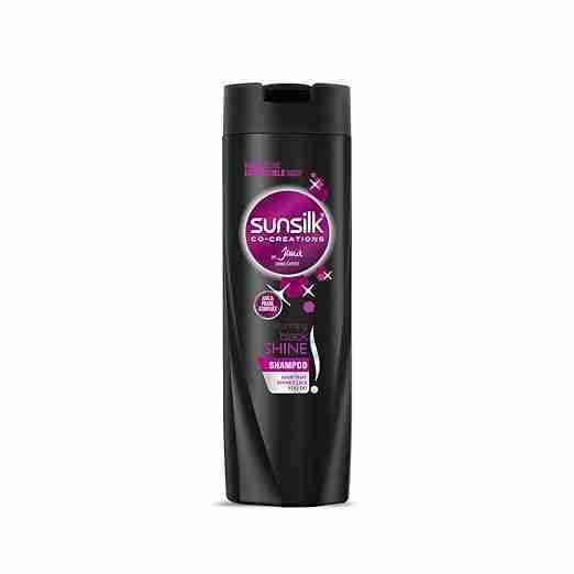 Sunsilk Stunning Black Shine Shampoo, With Amla Pearl Extract, Makes Hair looking Fuller, Moisturised and Shiny, 180 ml